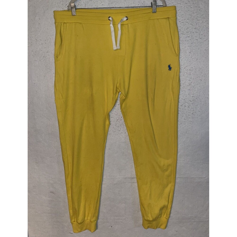 Polo Ralph Lauren Sweatpants Yellow Men's 3XL Pockets Drawstring Pony joggers